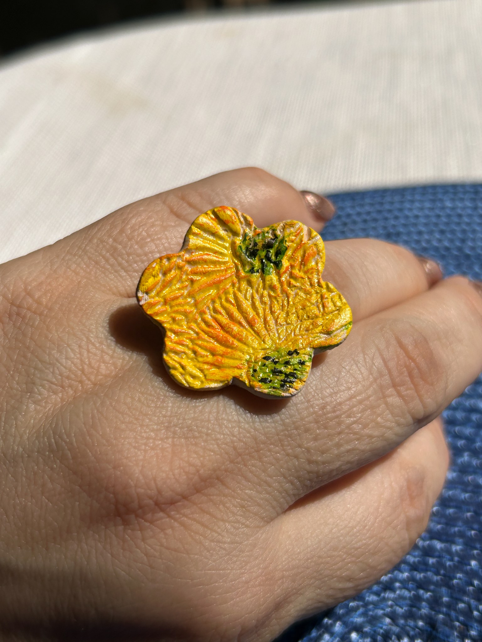 Golden Poppy Ring